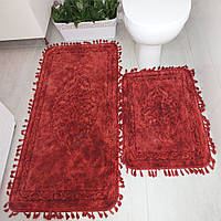 Набір бавовняних килимків для ванної та туалету 100х60 50х60 Туреччина
