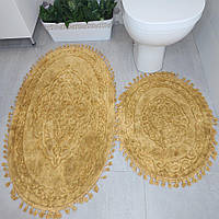 Набір бавовняних килимків для ванної та туалету 100х60 50х60 Туреччина
