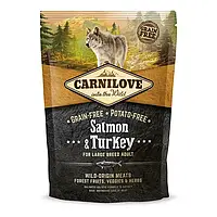 Сухой корм для взрослых собак крупных пород (весом от 25 кг) Carnilove Salmon & Turkey Large Breed 1,5 кг (лос