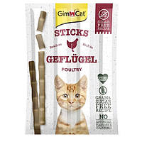 Ласощі GimCat для котів, палички з м'ясом птиці, 4 шт по 5 г