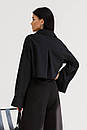 Жіноча чорна бавовняна блуза сорочка Ірма 42 44 46 48 розміри, фото 3