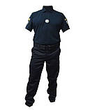 Теніска "Поло" для поліції з кишенькою і петлею під жетон(колір вороняче крило,темно-синій), фото 4