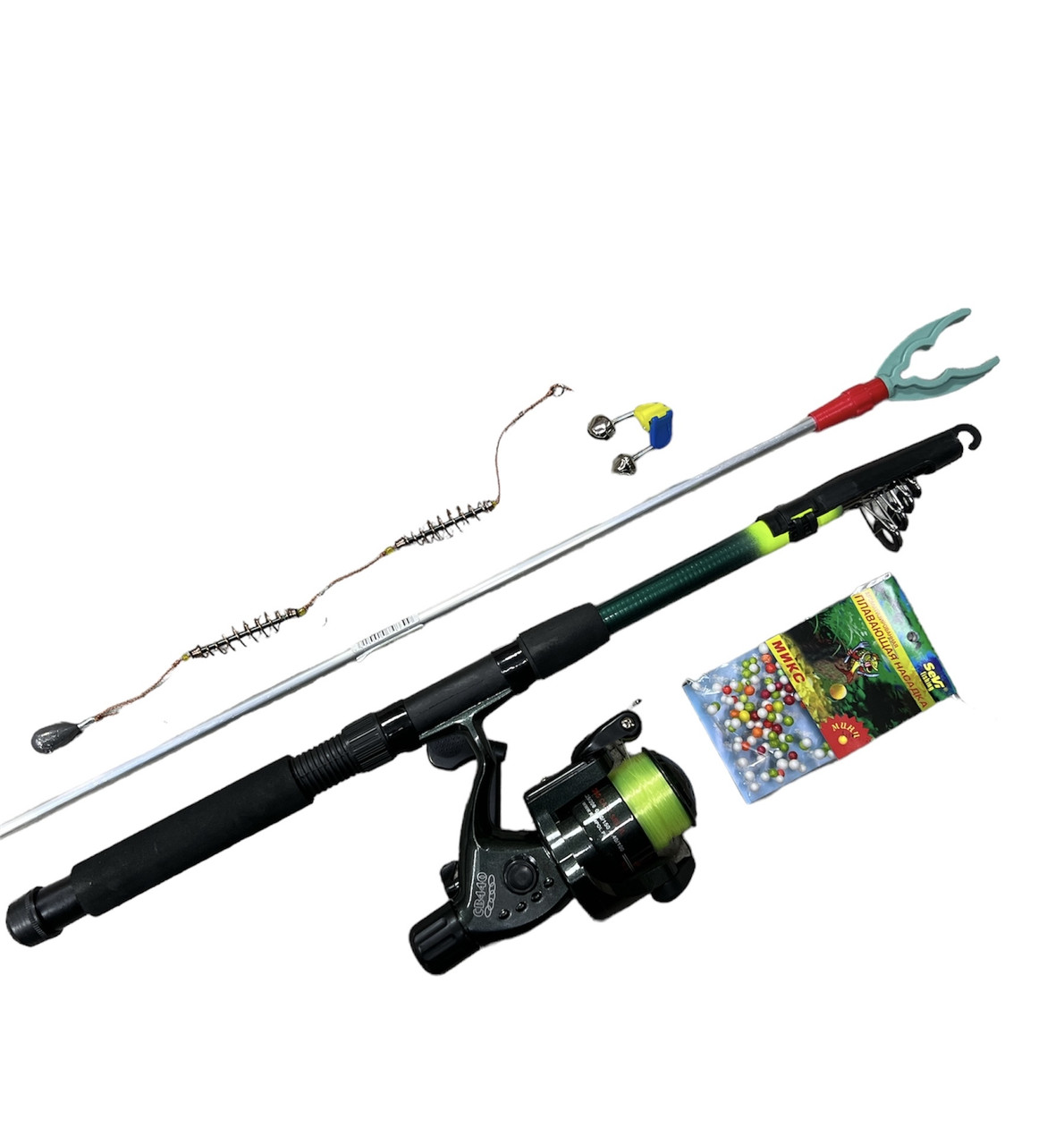 Набір Спінінг "Новичок Універсал" у зборі 1 шт + чохол + качанка Кобра + Подарунок!, фото 1