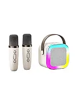 Караоке для дітей колонка з підсвічуванням та двома мікрофонами