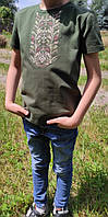 Детская патриотическая футболка с вышивкой Гармония, футболка вышивка, футболка вышиванка