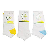 Шкарпетки дитячі короткі однотонні БІЛІ літні носки для хлопчика та дівчинки Tulip