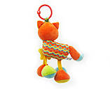 Підвіска плюшева Лисичка F08000AN з розтяжкою і гризунком, фото 2