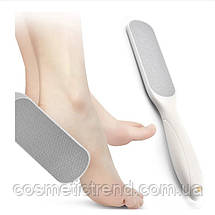 Лазерна тертка металева/пилка шліфувальна педикюрна двостороння для стоп (неіржавка сталь), фото 3