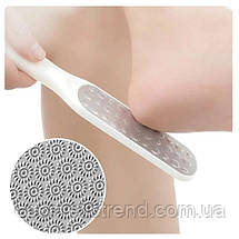Лазерна тертка металева/пилка шліфувальна педикюрна двостороння для стоп (неіржавка сталь), фото 2