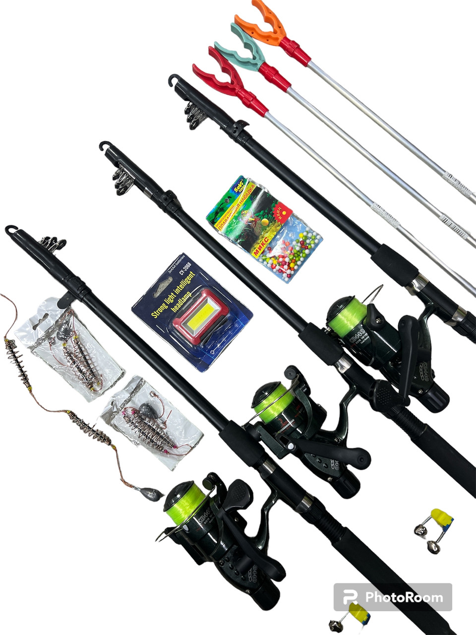 Набір Спінінг "Новичок класик" у зборі +чохол + качанка Кобра + Подарунок!2.4 м, фото 1