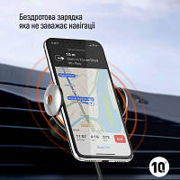 Універсальний автотримач ColorWay AutoSense Car Wireless Charger 2 10 W Black (CW-CHAW035Q-BK), фото 6