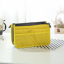 Органайзер для сумочки Bag-in-Bag (жовтий/зелений), Органайзер для сумки, Багатофункціональний органайзер-сумка, фото 2