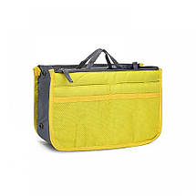 Органайзер для сумочки Bag-in-Bag (жовтий/зелений), Органайзер для сумки, Багатофункціональний органайзер-сумка, фото 3