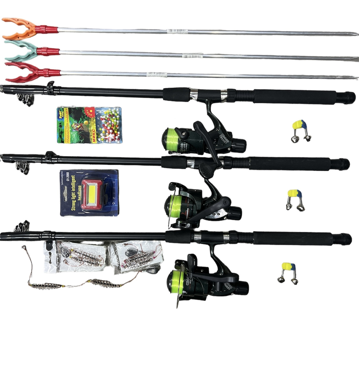 Набір Спінінг "Новичок-лазик" у складі +котушка Кобра + Подарунок!2.7 м, фото 1