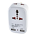 Мережевий розгалужувач трійник Travel Adaptor 823 c 2 USB 7043 13 A Jb, фото 2
