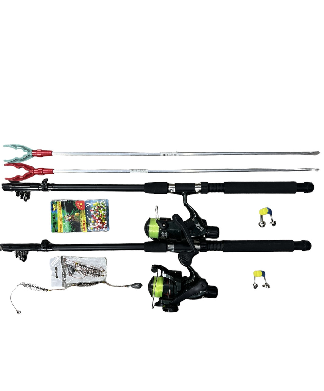 Набір Спінінг "Новичок-лазик" у складі 2 шт + чохол + качашка Кобра + Подарунок!, фото 1