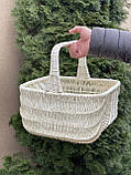 Корзина "Голендер" 40х33см, плетена з цільної вибіленої лози. Арт:30128, фото 2