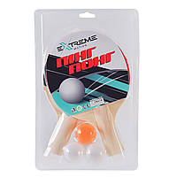 Теннис настольный арт. TT1459 (50шт) Extreme Motion 2 ракетки,3 мячика, слюда