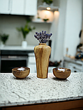 Ваза інтер'єрна для сухоцвітів (горіх, клен), фото 8