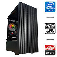 Игровой ПК GameMax Edge Black MT NEW/ Xeon E3-1230 v2/ 16GB RAM/ 120GB SSD NEW+500GB HDD/ Radeon RX 570 4GB/
