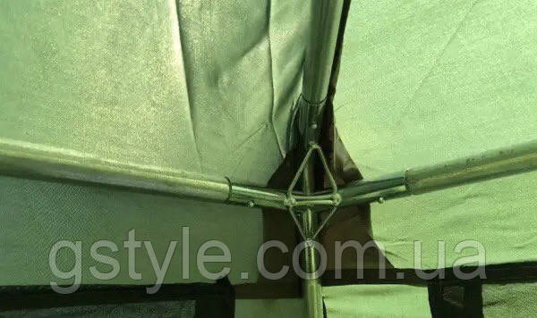 Палатка Шатер Беседка 2 входа усиленный каркас с юбкой 320х320 высота 245 см - фото 7 - id-p2090298840