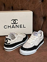 Под заказ! Кеды кроссовки женские Chanel белые | Перед оформлением заказа читайте описание объявления!