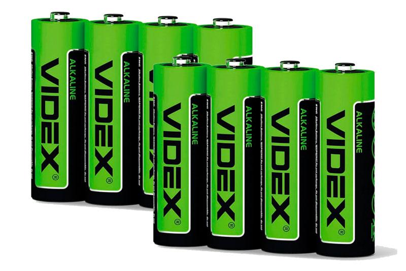 Videx LR06, AA, 8 шт. SHRINK, батарейка калюжна, 1.5В, 2600 мА