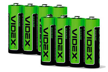 Videx LR06, AA, 8 шт. SHRINK, батарейка калюжна, 1.5В, 2600 мА