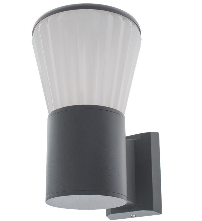 Фасадний вуличний світильник Brille з пластиковим сірим корпусом і скляним плафоном з цоколем Е27 IP54