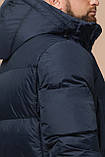 Зимова чоловіча куртка великого розміру темно-синього кольору модель 3284, фото 7