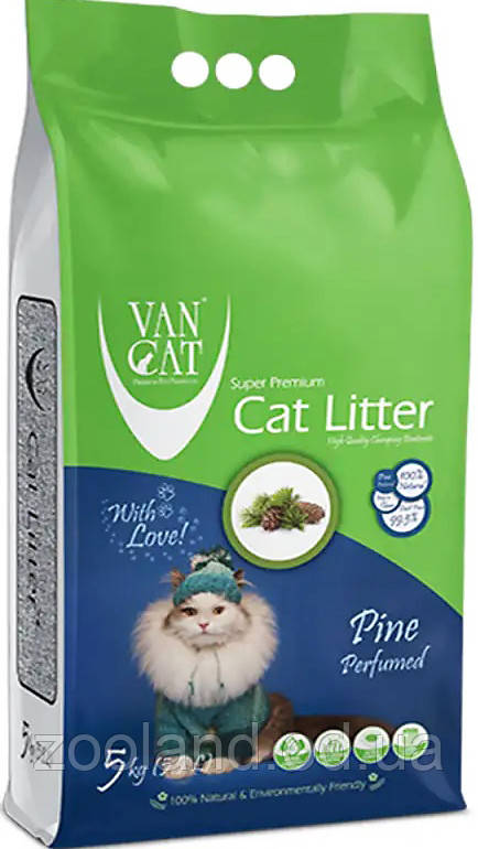 VanCat Pine Хвоя Комний наповнювач, 5 кг