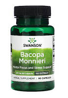 Для здоровья мозга Swanson Bacopa Monnieri 50 mg 90 Capsules