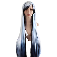 Длинные парики мульти цвет RESTEQ – 100см, белый, синий, черный. прямые волосы, косплей, аниме