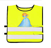 Дитяча світловідбиваюча жилетка Princess, салатовий (WYP351) - XS