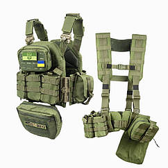 Плитоноска швидкого скидання з боковими карманами Cordura 1000D з IRR+ РПС та 12 підсумків Піксель