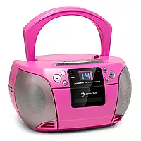 CD-плеєр Harper CD Boombox Bluetooth Cassette FM AUX USB Рожевий