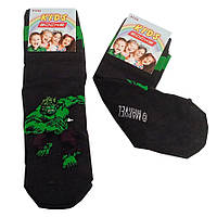 Высокие детские носочки с рисунками "Халк" деми носки для мальчика ТМ Kids socks (BROSS)