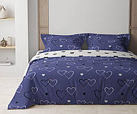 Комплект постельного белья ТЕП "Happy Sleep NAVY BLUE LOVE 31, 50x70 семейный Baumar - Сделай Это