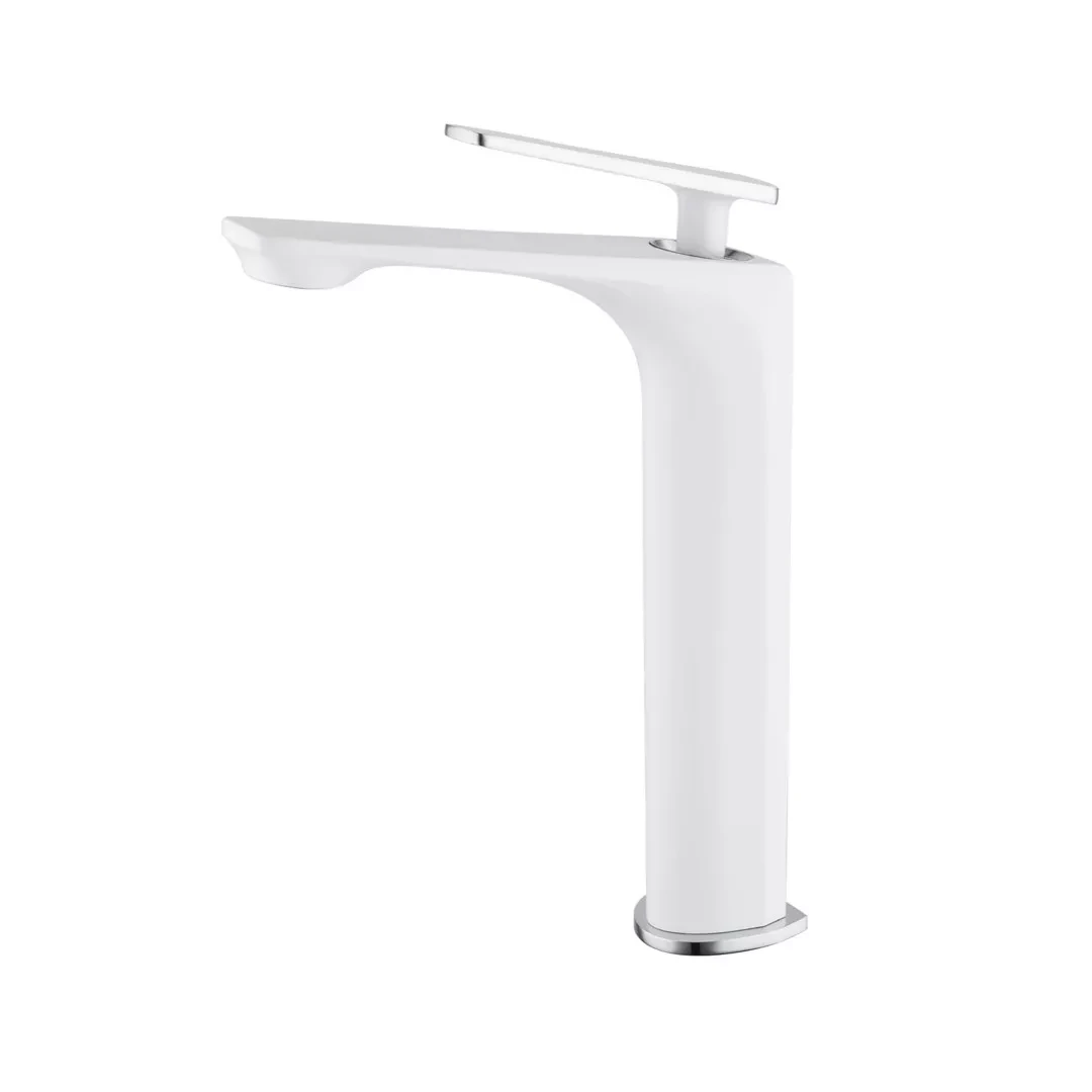 Змішувач для умивальника Frap F1058-2 високий, білий/хром