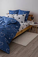 Комплект постельного белья ТЕП "Happy Sleep" NAVY BLUE LOVE 31, 50x70 полуторный Tvoe - Порадуй Себя
