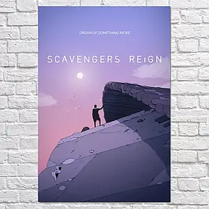 Плакат "Царство падальників, Scavengers Reign", 60×41см