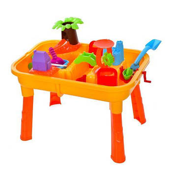 Ігровий столик пісочниця зі стільчиком та кришкою M 0832 U/R Дитячий столик з іграшками для пісочниці