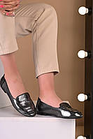 Туфли балетки женские серебристые Т1495 40