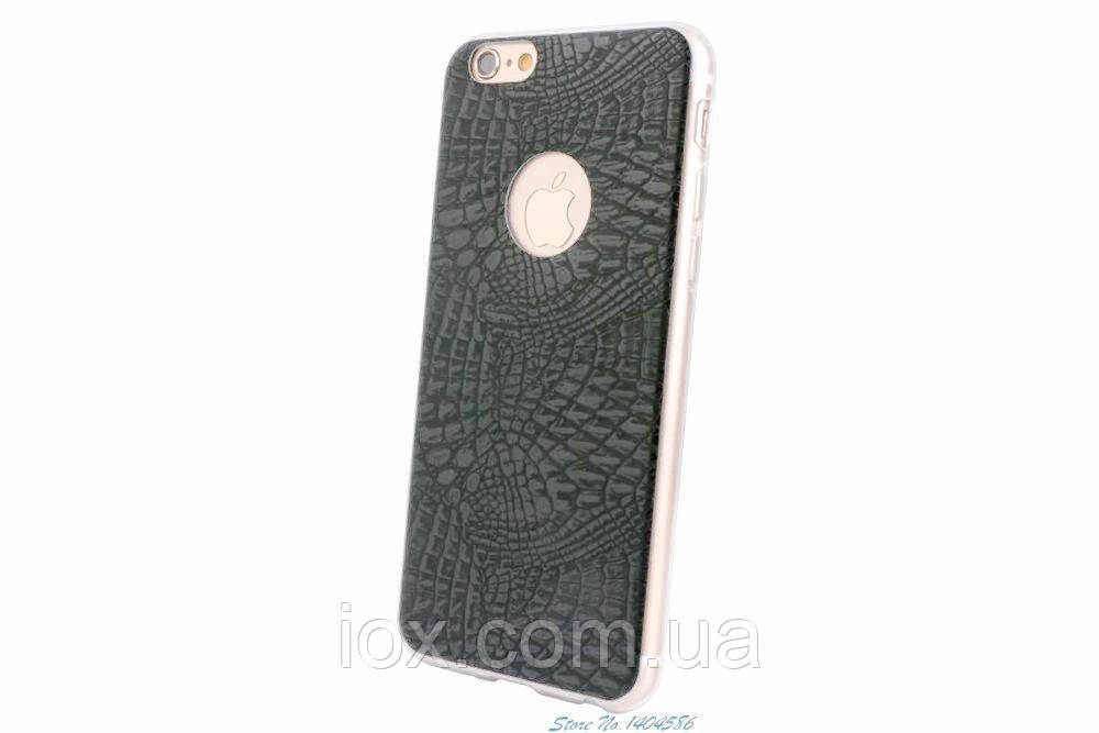 Чорний чохол Шкіра крокодила для Iphone 6/6s