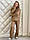 В'язаний костюм зі штанами палаццо коричневий для дівчаток 122-158 р, фото 2