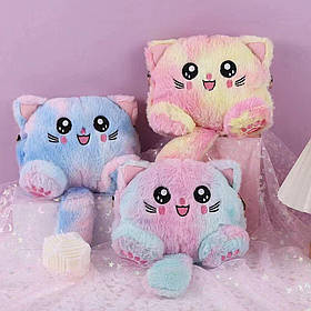 Казкова хутряна \ плюшева сумка Котик