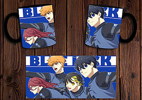 Чашка "Синя в'язниця: Блю Лок" / Кружка Blue Lock №1 Чорний