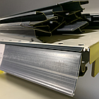 Цінникотримач графіт 39х1000 на защелці до полиць торгового стеллажа, фото 5