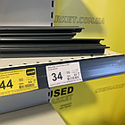 Цінникотримач графіт 39х1000 на защелці до полиць торгового стеллажа, фото 3