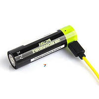 Акумулятор Size: 18650 MicroUSB 1500 mAh 3.7 V Літій-полімерний акумулятор, що заряджається через роз'єм Micro